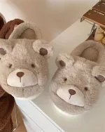 pantoufles femme ours mignon
