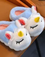 pantoufles licorne colorées