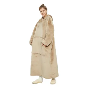 plaid avec manches beige