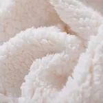 plaid blanc effet sherpa