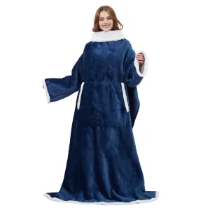 plaid cocooning géant bleu