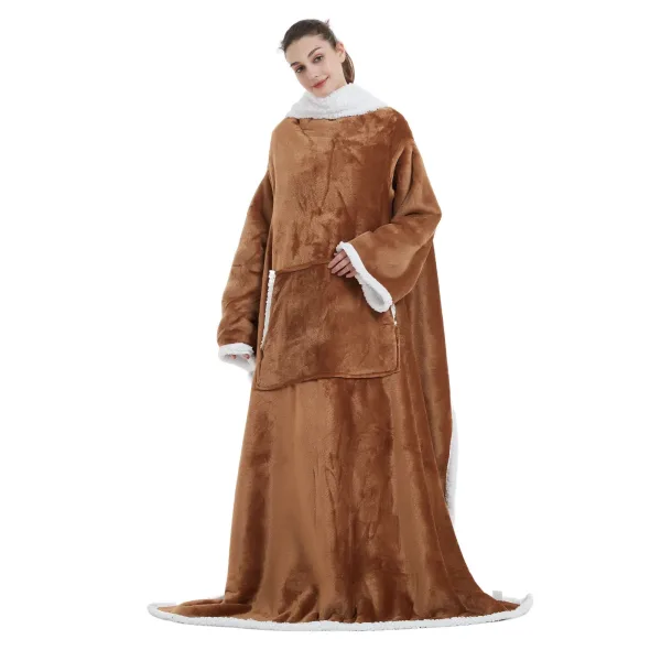 plaid cocooning géant marron