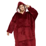 plaid confortable avec manches rouges