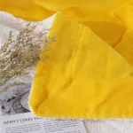 plaid jaune Blandine en polaire et fourrure Sherpa