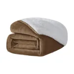 plaid marron avec doublure Sherpa pour un confort optimal