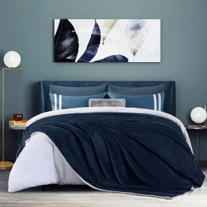 plaid polaire Blandine bleu doublé
