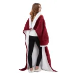 plaid polaire cocooning rouge