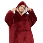 plaid polaire rouge avec manches