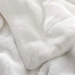 plaid sherpa blanc doux