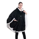 poncho confortable et stylé en noir