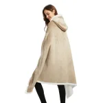 poncho femme beige style décontracté
