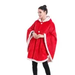 poncho géant rouge avec poches latérales