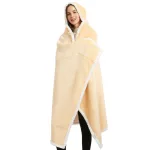 poncho jaune femme confortable