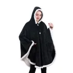 poncho polaire géant avec capuche