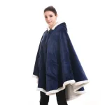 poncho polaire géant avec poches