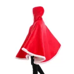 poncho rouge polaire idéal pour se détendre