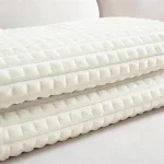 Grand Plaid Polaire Blanc