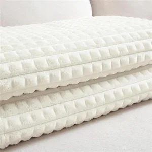 Grand Plaid Polaire Blanc
