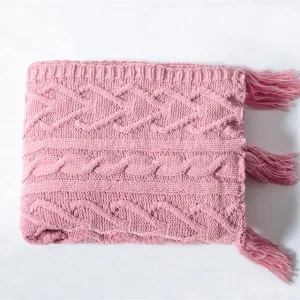 Gros Plaid Laine Rose