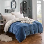 Plaid Couverture Cachemire & Laine Bleu