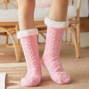 Chausson Chaussette Femme Rose