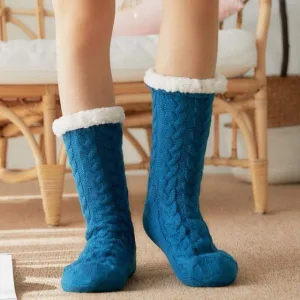 Chausson Chaussette Femme Bleu