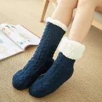 Chausson Chaussette Femme Bleu Marine
