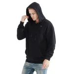 pull à capuche chauffant noir avec connectivité USB