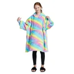 pull à capuche enfant motif arc en ciel