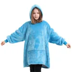 pull bleu azur pour enfant en polaire