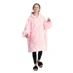pull enfant rose avec motif à pois
