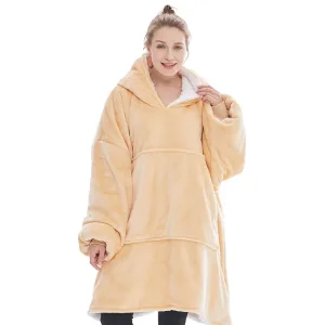 pull plaid jaune avec capuche