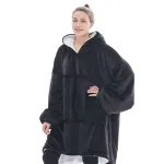pull plaid noir femme à capuche