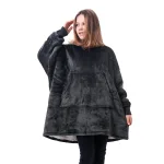 pull plaid polaire à capuche