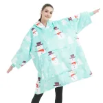 pull plaid polaire bonhomme de neige