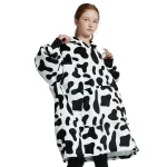pull plaid polaire enfant vache