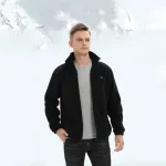 pull polaire à zip chauffant