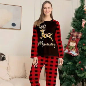 pyjama de Noël pour femme renne en mosaïque