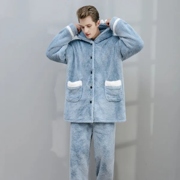 pyjama pilou pilou homme bleu