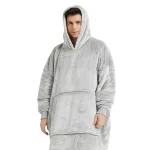 sweat à capuche plaid gris homme