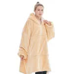 sweat à capuche polaire jaune
