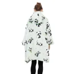 sweat à capuche style plaid panda
