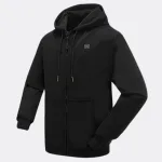 sweat à capuche zippé chauffant