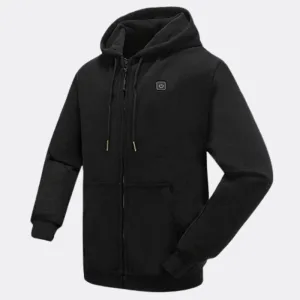 sweat à capuche zippé chauffant