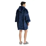 sweat bleu à capuche homme