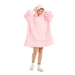 sweat femme rose à capuche