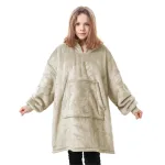 sweat plaid enfant beige