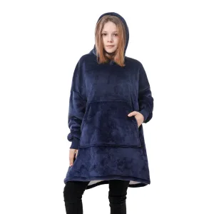 sweat plaid enfant bleu