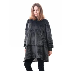 sweat plaid enfant gris