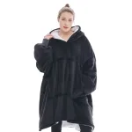 sweat plaid polaire capuche femme